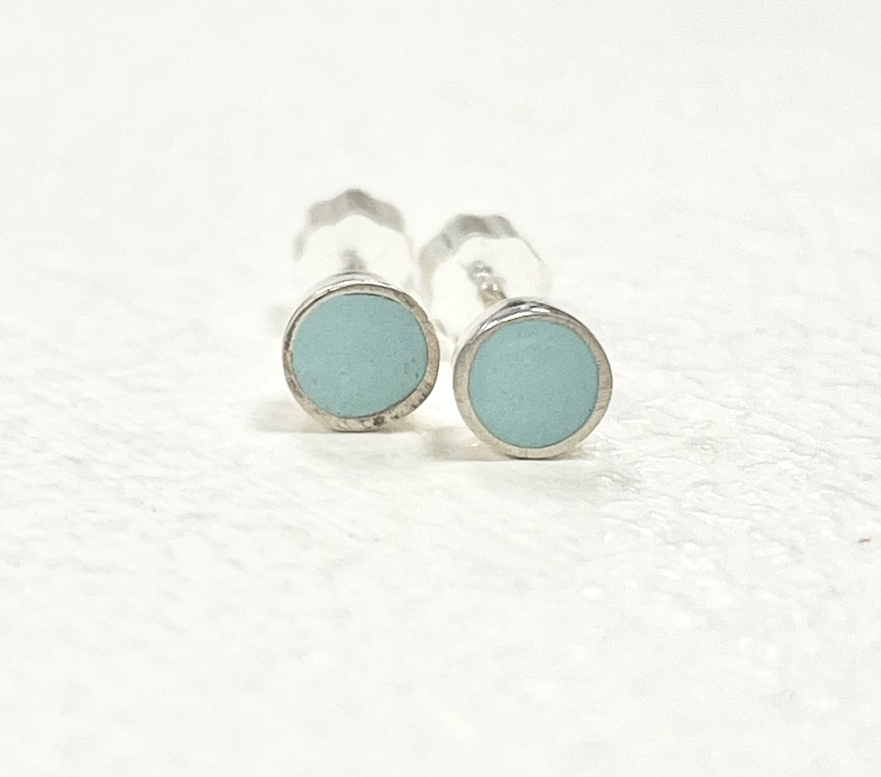 14054 small colour dot light blue silver stud earrings Clare Lloyd.jpg